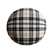 © Rehan - Top view of a round plaid pattern pillow on transparent background