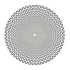 Poster - Mandala disk icon. Intricate lace pattern. Circular geometry Vector. Hypnotic radial shape.