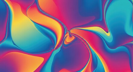 Poster - Vibrant Swirling Abstract Background with Fluid Art and Psychedelic Colors