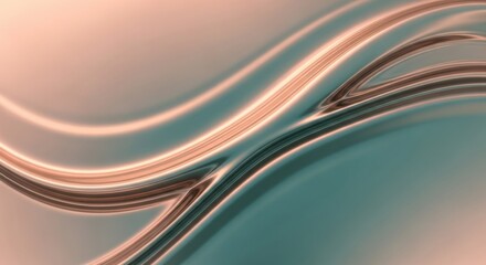 Poster - Smooth Flowing Waves Abstract Background with Gradient Colors