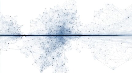 Aufkleber - Abstract network design with interconnected points and lines.