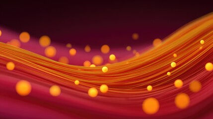 Fototapete - Modern abstract background with swirling lines and scattered glowing dots, symbolizing dynamic idea flow