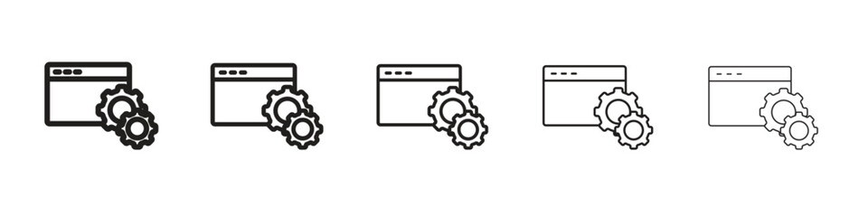 Software icon design symbol collection for graphic design. EPS 10