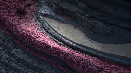 Aufkleber - Detailed close-up view of textured layers.