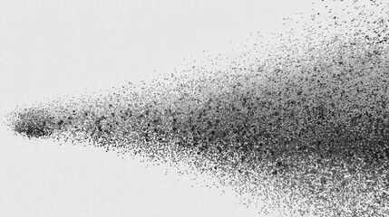 Aufkleber - Abstract monochrome particle dispersion.