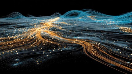 Poster - Abstract representation of data flow.
