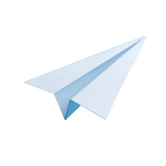 Poster - A 3D transparent PNG icon symbolizing sending an email with a paper airplane in flight