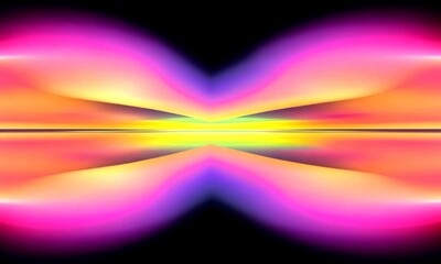 Fototapete - Vibrant light patterns shift and blend in an abstract visual composition