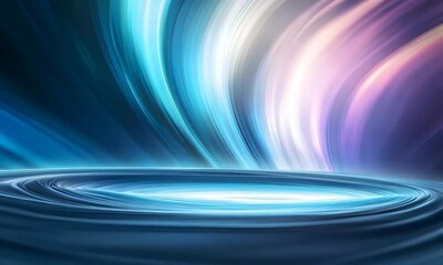 Poster - Swirling colors create a mesmerizing display of light in an abstract environment