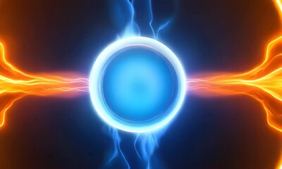 Poster - Exploring the dynamic interactions of energy through cosmic visuals in vibrant colors