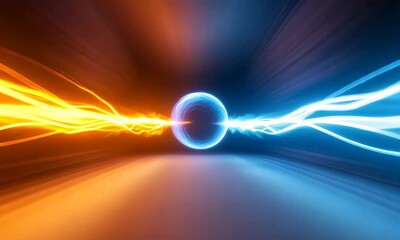 Poster - Exploring the dynamic interaction of opposing energies in a vibrant visual display