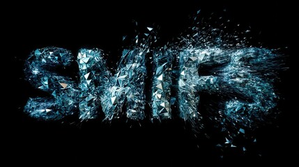 Aufkleber - Exploding text graphic of the word 