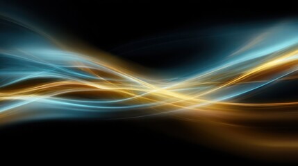Poster - Abstract design with flowing, luminous lines.