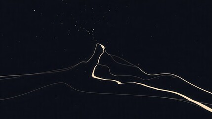 Poster - Abstract design of flowing lines against a dark background.