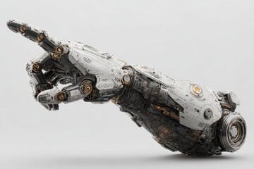 Poster - Highly detailed futuristic robotic hand with intricate mechanical design and advanced technology elements for sci-fi concepts