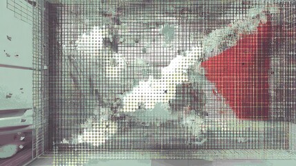Aufkleber - Abstract geometric design with textured patterns.