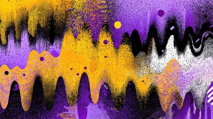 Aufkleber - Abstract design with vibrant colors and textured patterns.