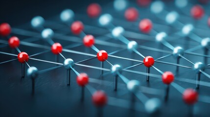 Aufkleber - Network of connected spheres.