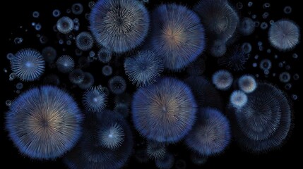 Poster - Abstract design of numerous circular shapes with intricate details.