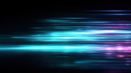 Poster - Dynamic Blur Motion Background with Moving Light Streaks in Vibrant Neon Shades for Futuristic Technology and Digital Concept Design