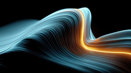 Poster - Abstract design of flowing lines in vibrant colors.