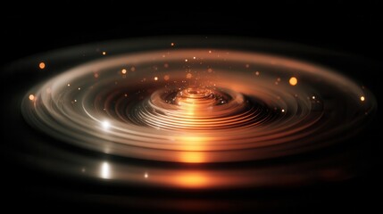 Poster - Abstract concentric circles with glowing center.