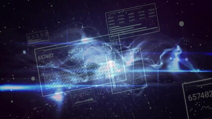 Poster - Dark starfield opening sending energy stream while panels fading in updating stats for analytics