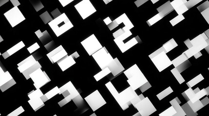 Aufkleber - Abstract graphic design with overlapping squares.