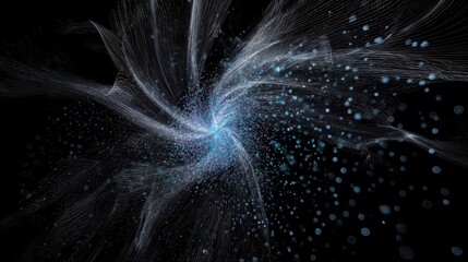 Fototapete - Abstract digital illustration of a swirling nebula.