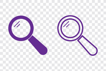 Poster - Search icon set. Magnifying sign ,loupe icon also in line style isolated on white background. Vector illustration