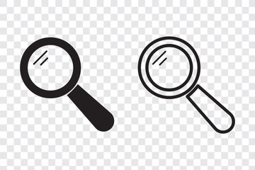 Poster - Search icon set. Magnifying sign ,loupe icon also in line style isolated on white background. Vector illustration