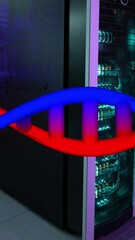 Poster - Animation of medical data processing over server room