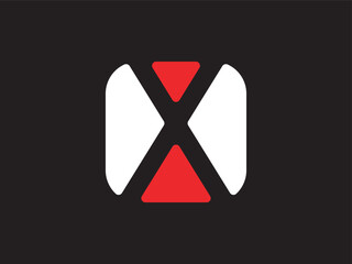 Poster - Geometric Rounded Square with Triangle Arrow Elements Shape Graphic