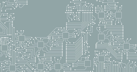 Poster - Design in the concept of electronic circuit boards.