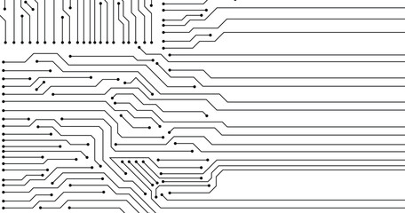 Poster - Design in the concept of electronic circuit boards.
