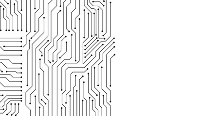 Poster - Abstract background with High-tech technology texture circuit board texture. Electronic motherboard illustration. Vector illustration.