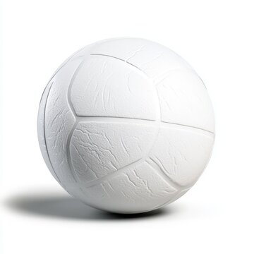 White ball, studio shot, simple design, clean background