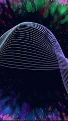 Poster - Abstract animation of flowing lines over colorful, dynamic background
