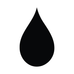 Leinwandbilder - Black blood drop shape on white background simple graphic design symbol for blood donation healthcare medical concept