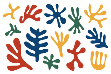 Poster - Colorful Abstract Shapes Resembling Organic Forms in Various Hues