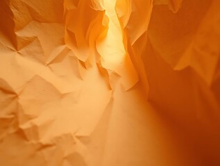 Poster - Intricate textured paper surface in warm orange tones background