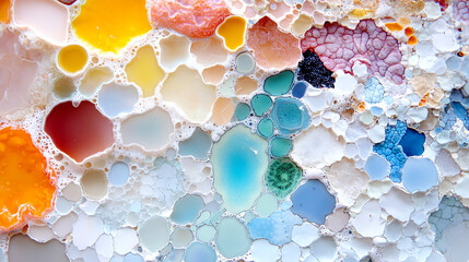 Aufkleber - A vibrant abstract texture featuring colorful liquid patterns that evoke a sense of creativity and imagination.