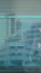 Poster - Animation of data processing over cityscape