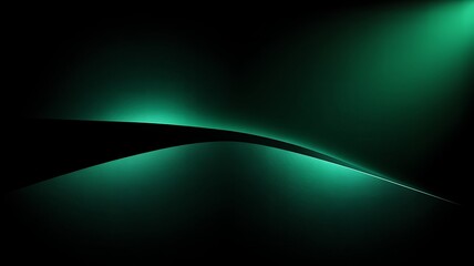 Poster - Dark teal abstract wave with bright light background