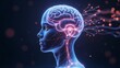 © KetutWidi - Futuristic Neural Interface – Human Brain Connected to Glowing Digital Network