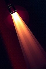 Poster - Beam of light illuminates dark textured background, elegant design effect