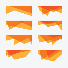 Wall Mural - Collection of dividers shape templates. Curve Lines, Wave Collection of Abstract Design Element. Modern separator header for website and app.