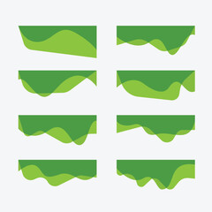Wall Mural - Collection of dividers shape templates. Curve Lines, Wave Collection of Abstract Design Element. Modern separator header for website and app.