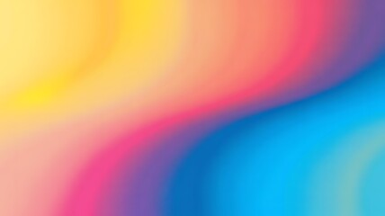 Poster - Vibrant yellow pink blue purple smooth gradient flow abstract background
