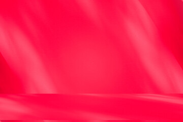 Aufkleber - Wall interior background, studio and backdrops show products.with shadow from window color pink background for text insertion and presentation interior decoration	
